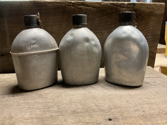WWII Aluminum Canteen