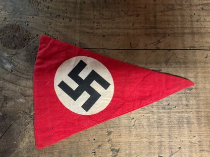 WWII-era German NSDAP-Style Triangular Small Pennant
