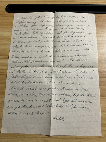 WWII German Feldpost Letter & Envelope-February 1944-Paratrooper School Address