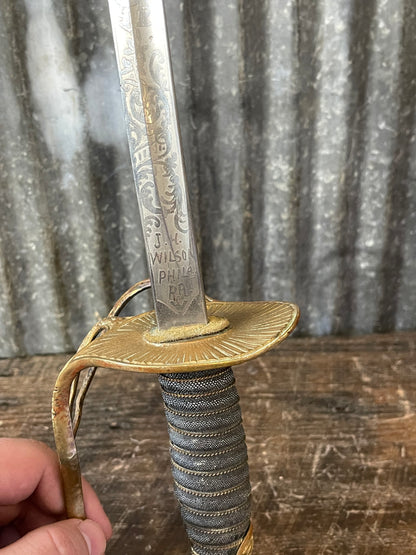 U.S. Model 1872 Cavalry Officer’s Saber – Indian Wars Era – J.H. Wilson, Philadelphia