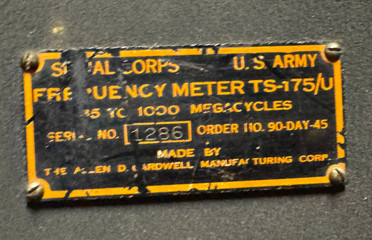 WWII U.S. Army Signal Corps Frequency Meter TS-175/U – 1945