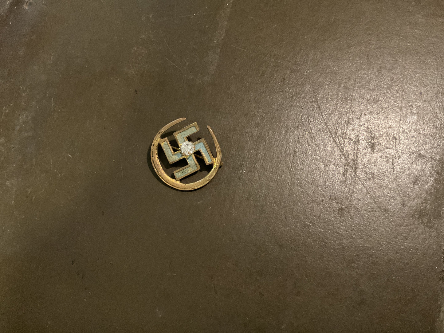 NSDAP Support Pin Stone set in Center