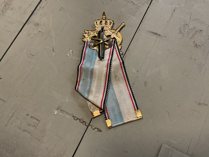 WWI Bavarian Veterans League Badge & Ribbon