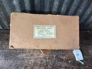 WWII U.S. Army Signal Corps General Electric Maintenance Spares Kit – Complete Unused Contents