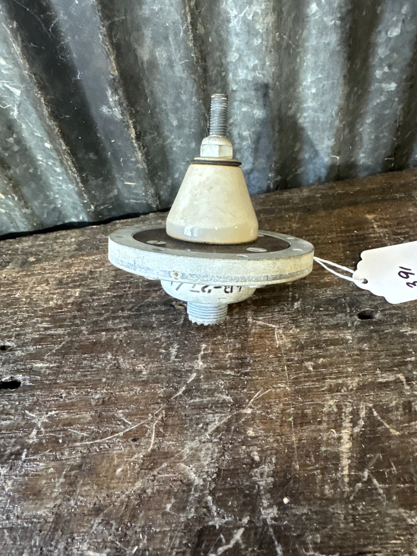 WWII U.S. Military Ceramic Feed-Through RF Insulator / Antenna Bulkhead Connector