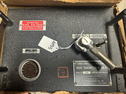 WWII Signal Corps BC-689-A Radio Transmitter – SCR-518-A Set – NOS in Box