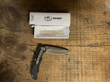 REMF Pocket Knife New in Box Black Handle Lockback w/Box