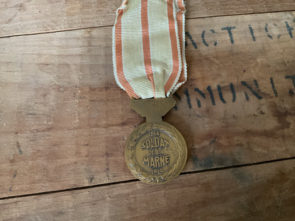 French WWI First & Second Battle of the Marine Award