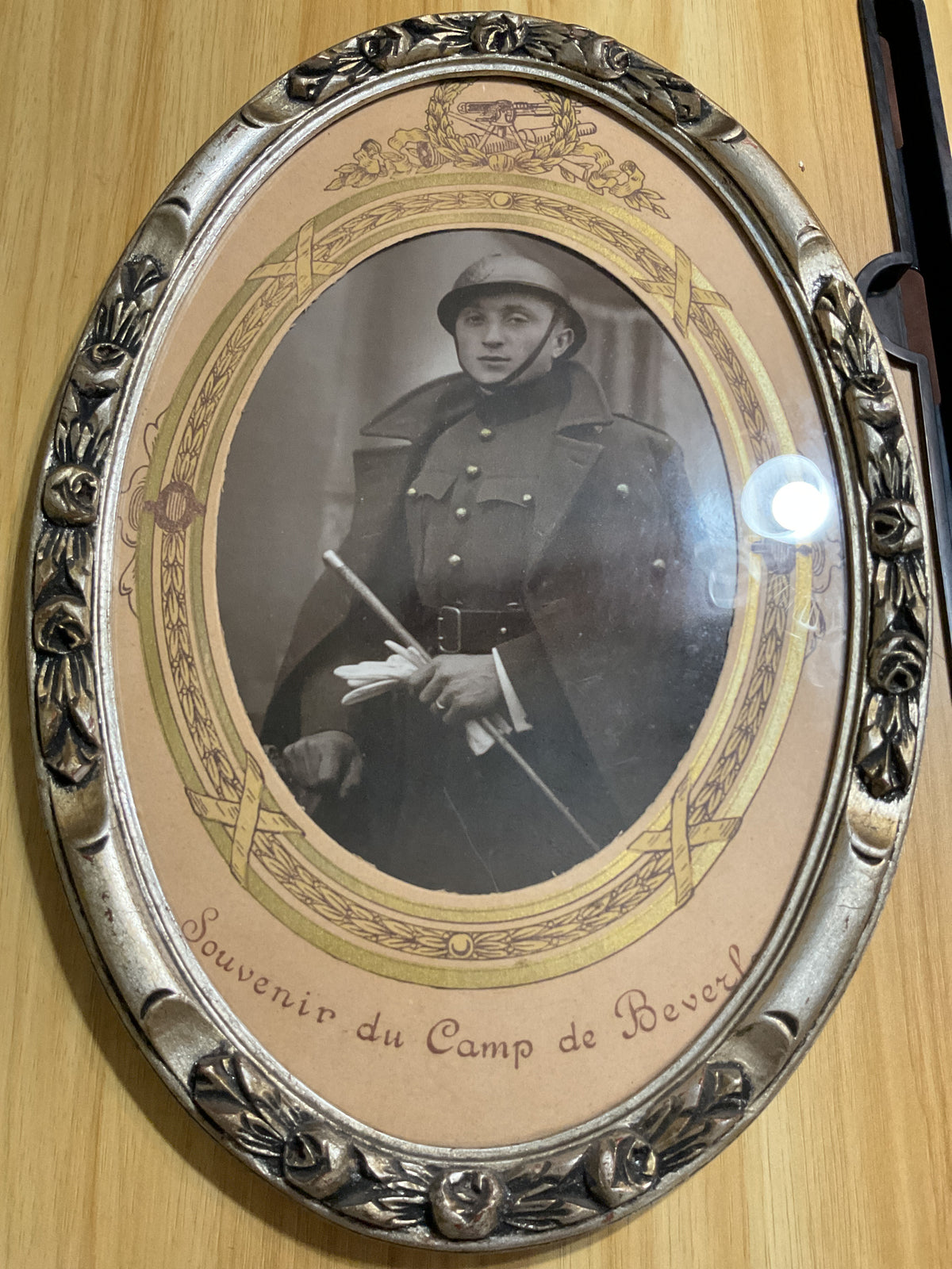 Original Belgian Army Camp Beverloo Soldier Portrait Framed