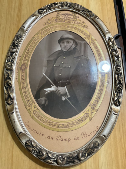 Original Belgian Army Camp Beverloo Soldier Portrait Framed