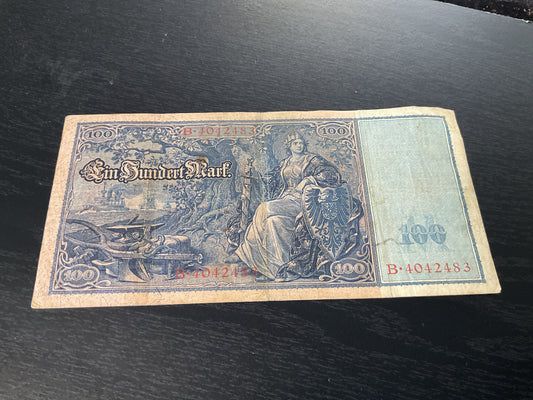 German 100 Mark Reichsbanknote 1910