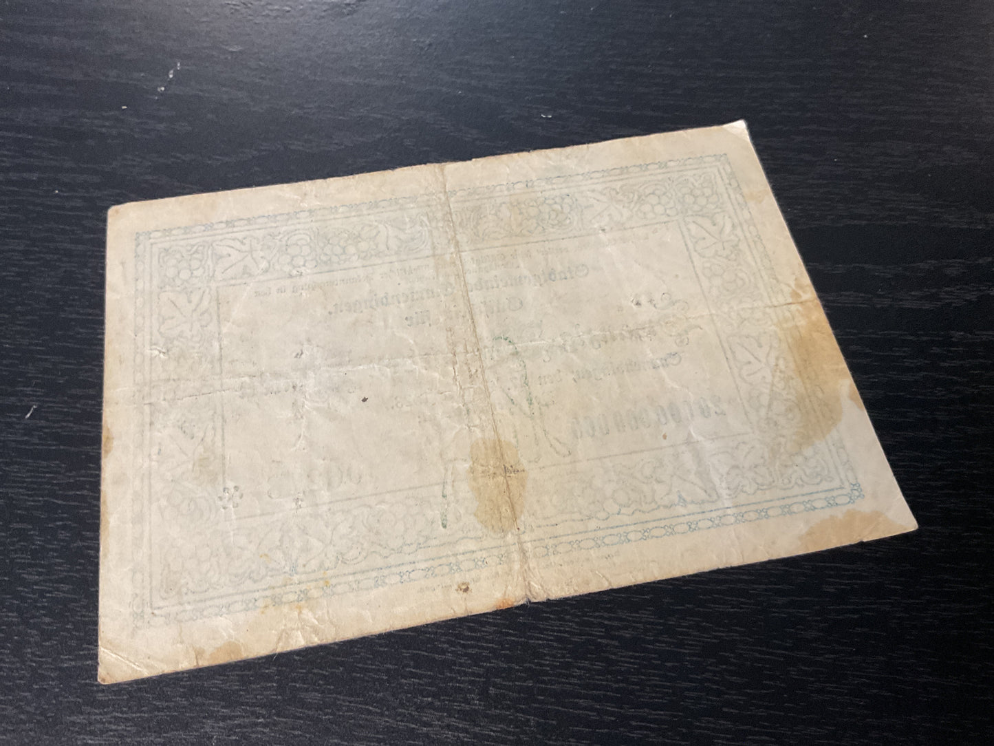 German 20 Billion Mark Emergency Notes 1923