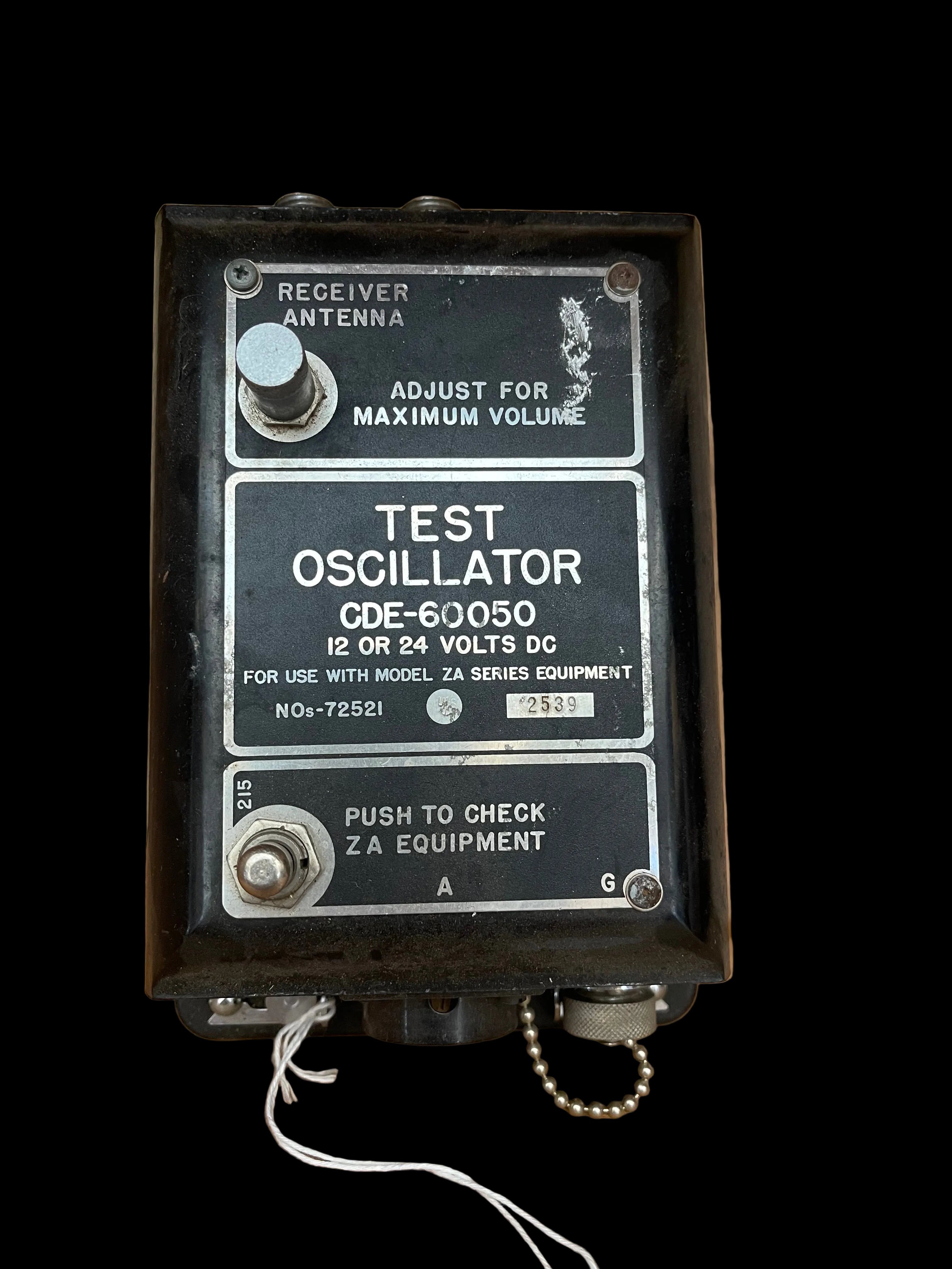 Vintage U.S. Military Test Oscillator CDE-60050 – 12/24V DC – ZA Serie ...