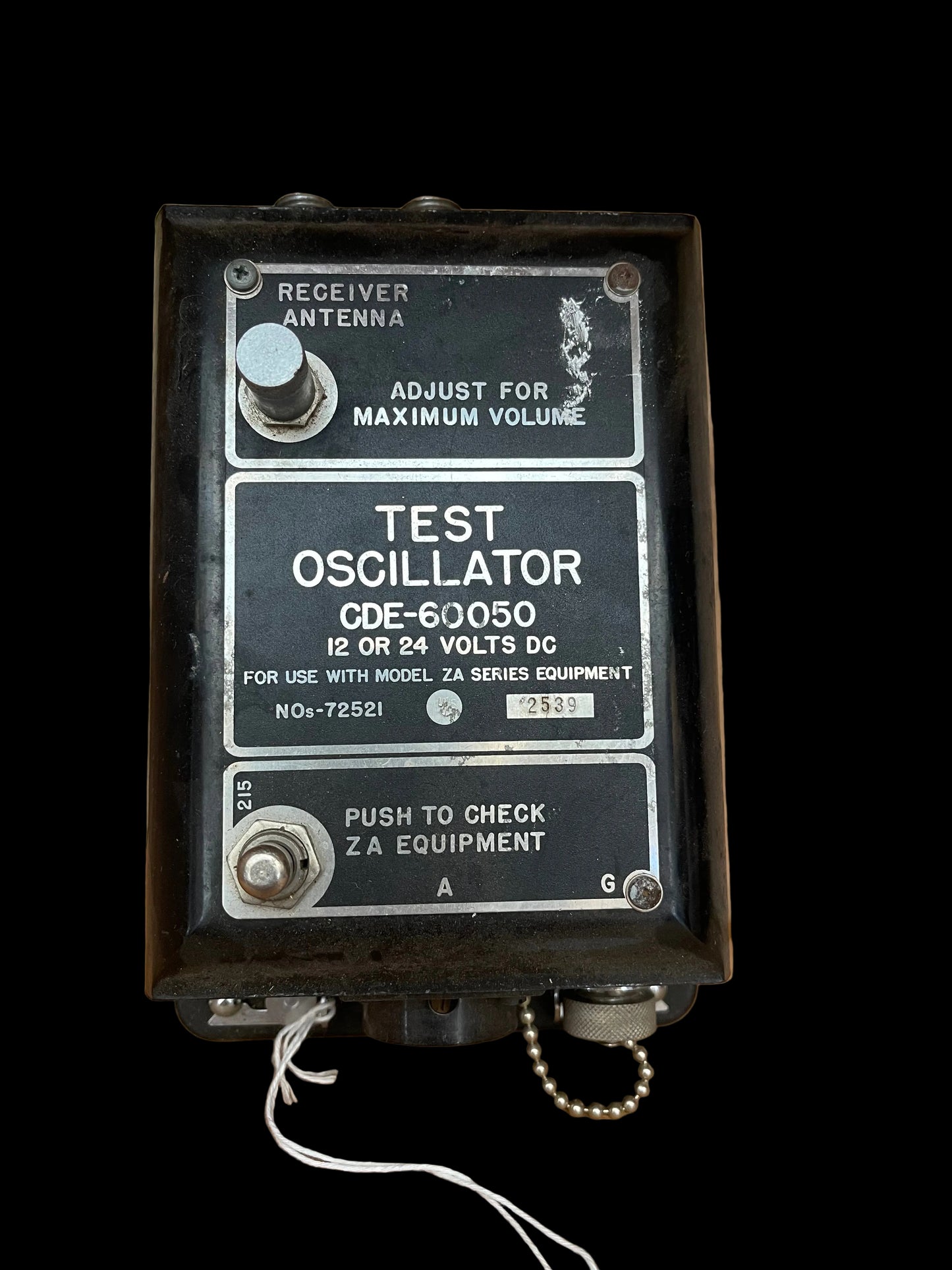 Vintage U.S. Military Test Oscillator CDE-60050 – 12/24V DC – ZA Series Equipment