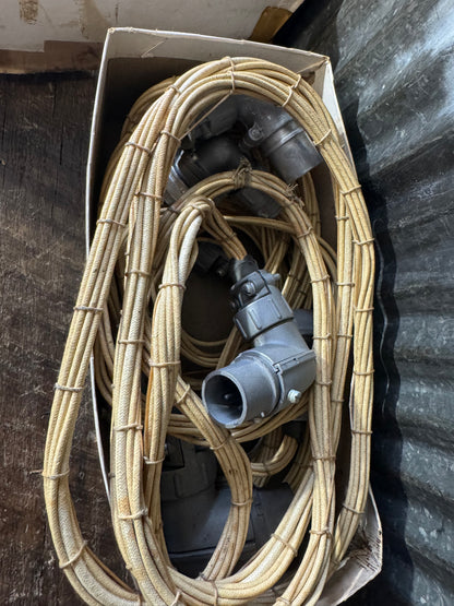 WWII U.S. Navy AN/APG-17 Aircraft Radar Cable Fittings and Plug Set