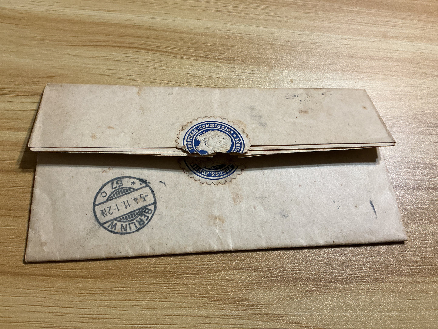 1917 Imperial Germany Justice Examination Commission Document & Registered Envelope-Berlin-WWI