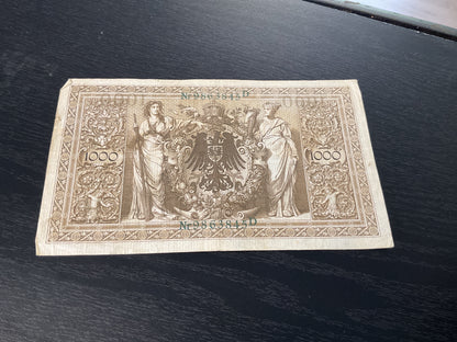 German 1000 Mark Reichsbanknote 1910