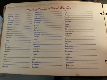 Soldier’s Service Diary WWII (unused)