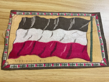 Circa 1910 Imperial Germany Flag Tobacco Felt/Cigarette Premium-Black, Red, & White