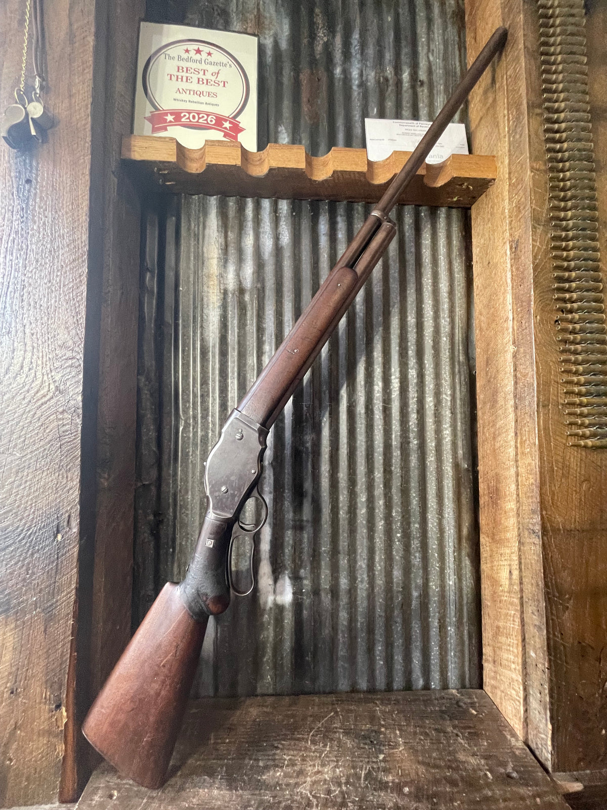 Winchester Model 1887 12 Gauge Lever-Action Shotgun – 30” Barrel – Antique 1892