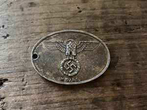 Post-War Reproduction German Gestapo (Geheime Staatspolizei) ID Badge-M9/86 Pattern
