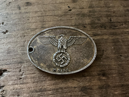 Post-War Reproduction German Gestapo (Geheime Staatspolizei) ID Badge-M9/86 Pattern