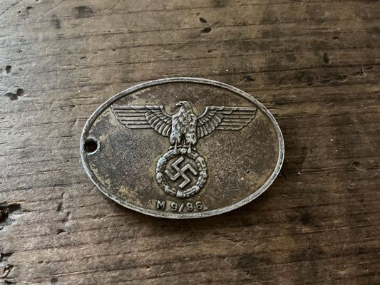 Post-War Reproduction German Gestapo (Geheime Staatspolizei) ID Badge-M9/86 Pattern