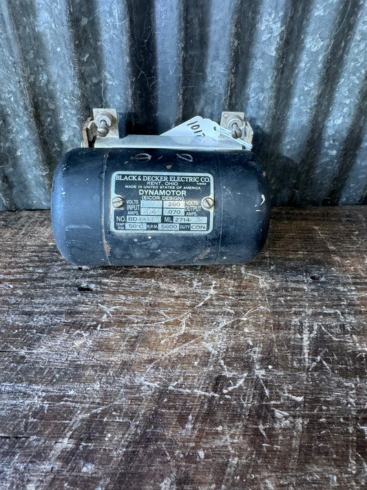 Black & Decker Dynamotor (EICOR Design) 14V to 260V Aircraft Power Supply
