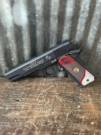 Colt/Walther Government Model 1911-22 – .22 LR – Like New in Box – Upgraded Grips