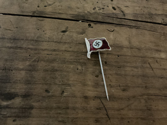 Original WWII German NSDAP Party Flag Enamel Stickpin