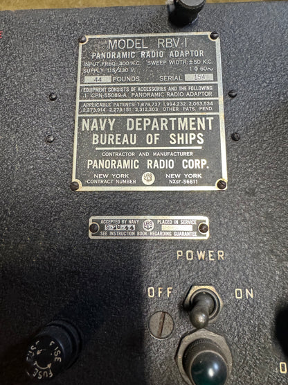 WWII U.S. Navy RBV-1 Panoramic Radio Adaptor