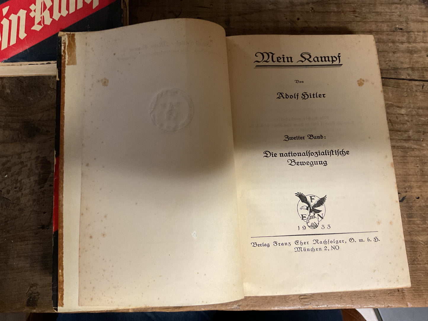 1933 Adolf Hitler Mein Kampf Two-Volume Set w/ Original Dust Jacket