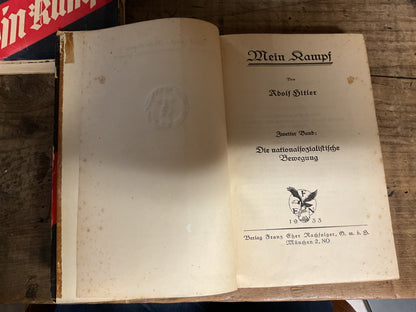 1933 Adolf Hitler Mein Kampf Two-Volume Set w/ Original Dust Jacket