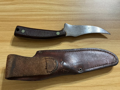 Schrade Old Timer USA 152 Fixed Blade Skinning Knife w/ Leather Sheath