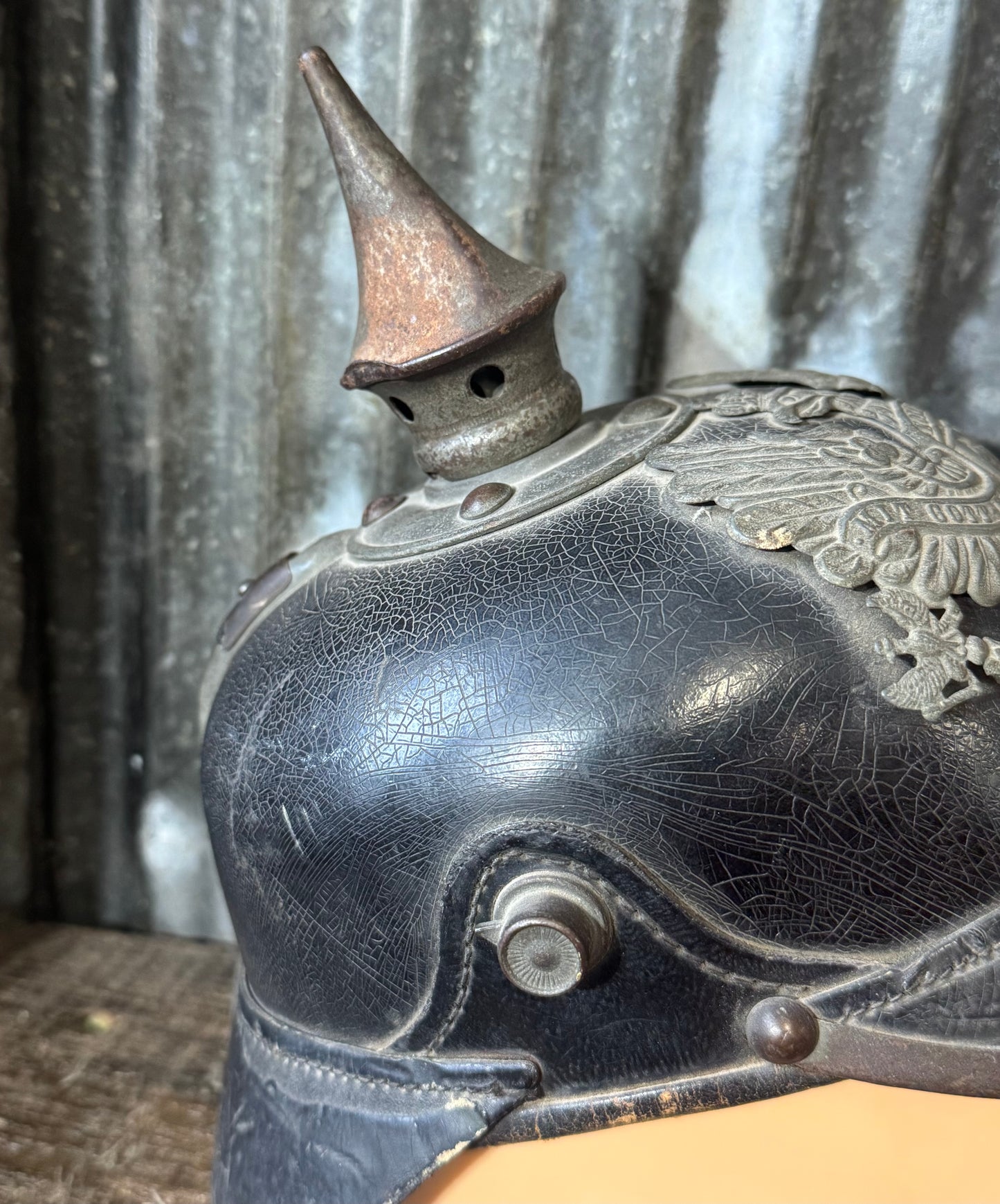 Original Imperial German Prussian Pickelhaube Spike Helmet – Pre-WWI / WWI Era