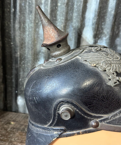 Original Imperial German Prussian Pickelhaube Spike Helmet – Pre-WWI / WWI Era