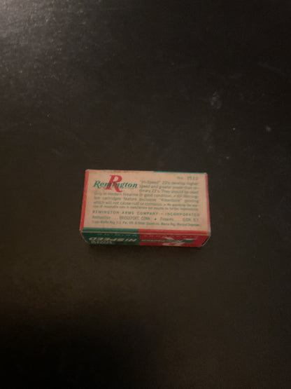 Vintage Remington Hi-Speed .22 Long Rifle Rimfire Cartridges — Full Box of 50