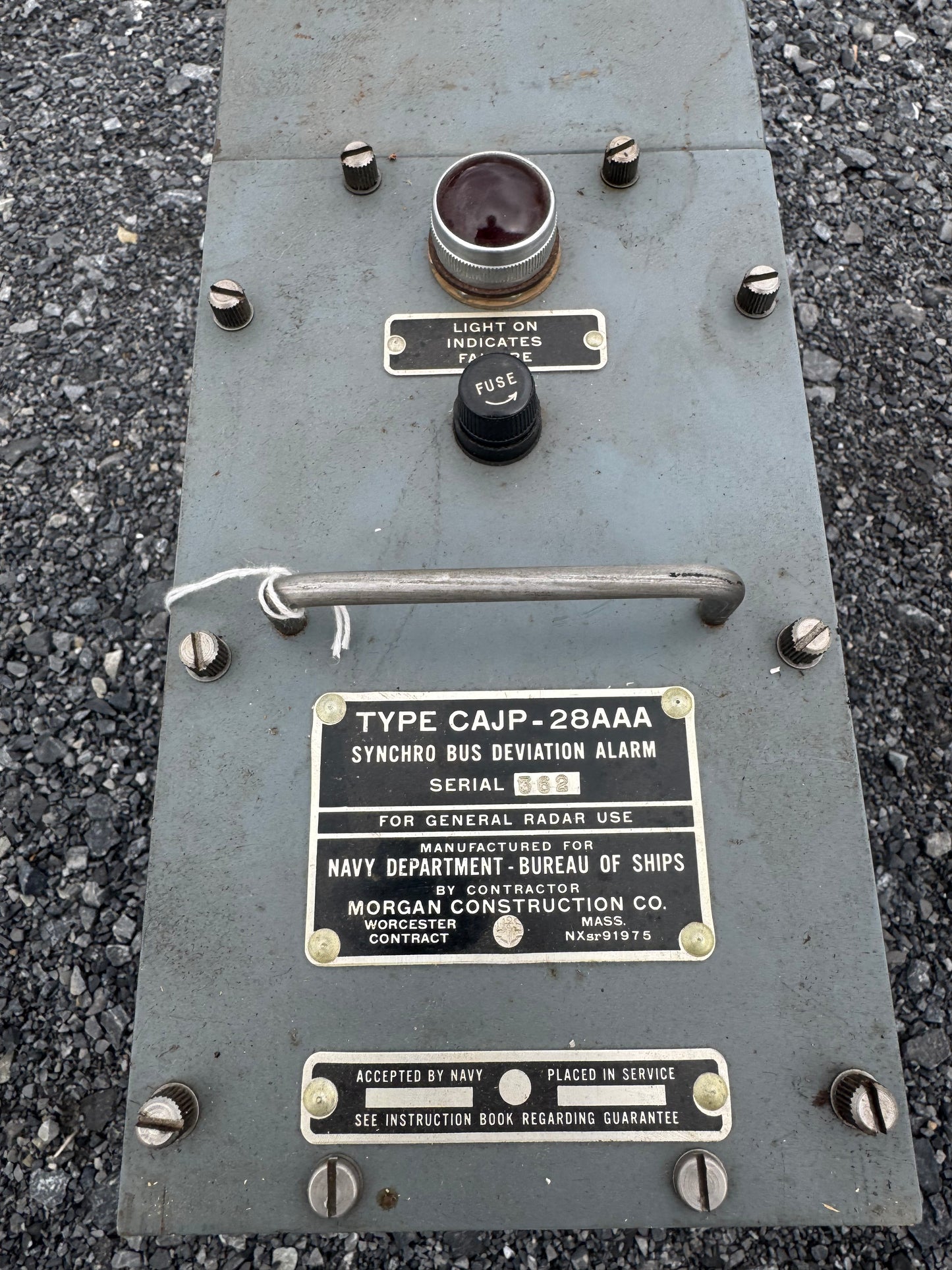 WWII-era U.S. Navy Type CAJP-28AAA Synchro Bus Deviation Alarm