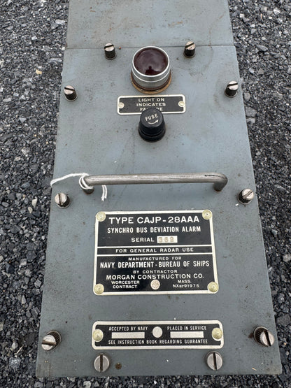 WWII-era U.S. Navy Type CAJP-28AAA Synchro Bus Deviation Alarm