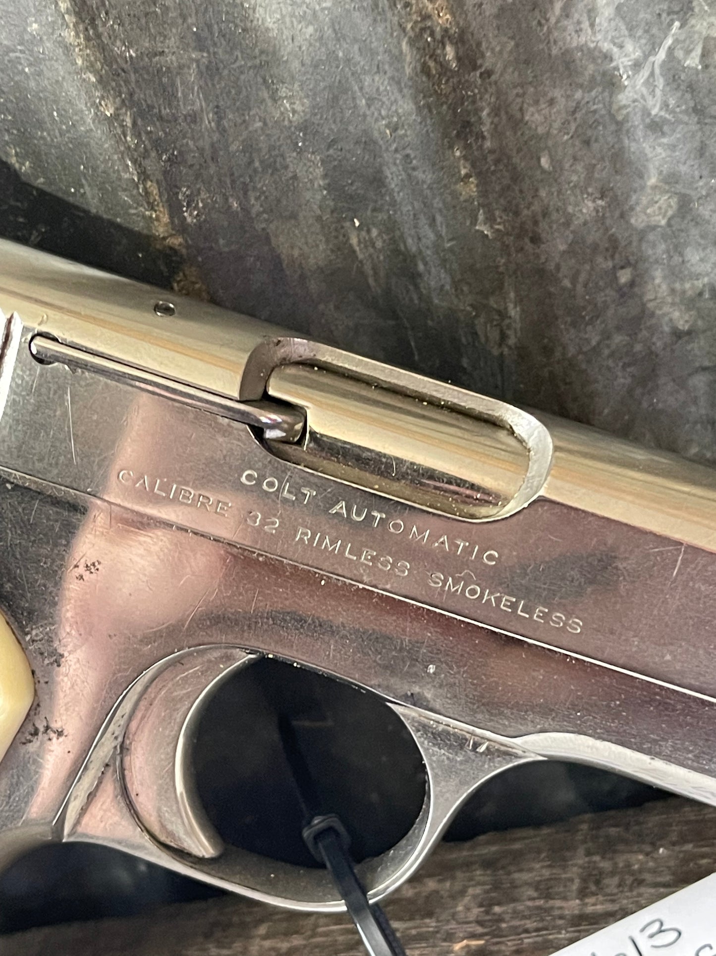 Colt Model 1903 Pocket Hammerless Semi-Automatic Pistol – .32 ACP – Nickel Finish with Pearl Grips