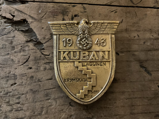 WWII German Kuban Campaign Shield Style Commemorative Badge