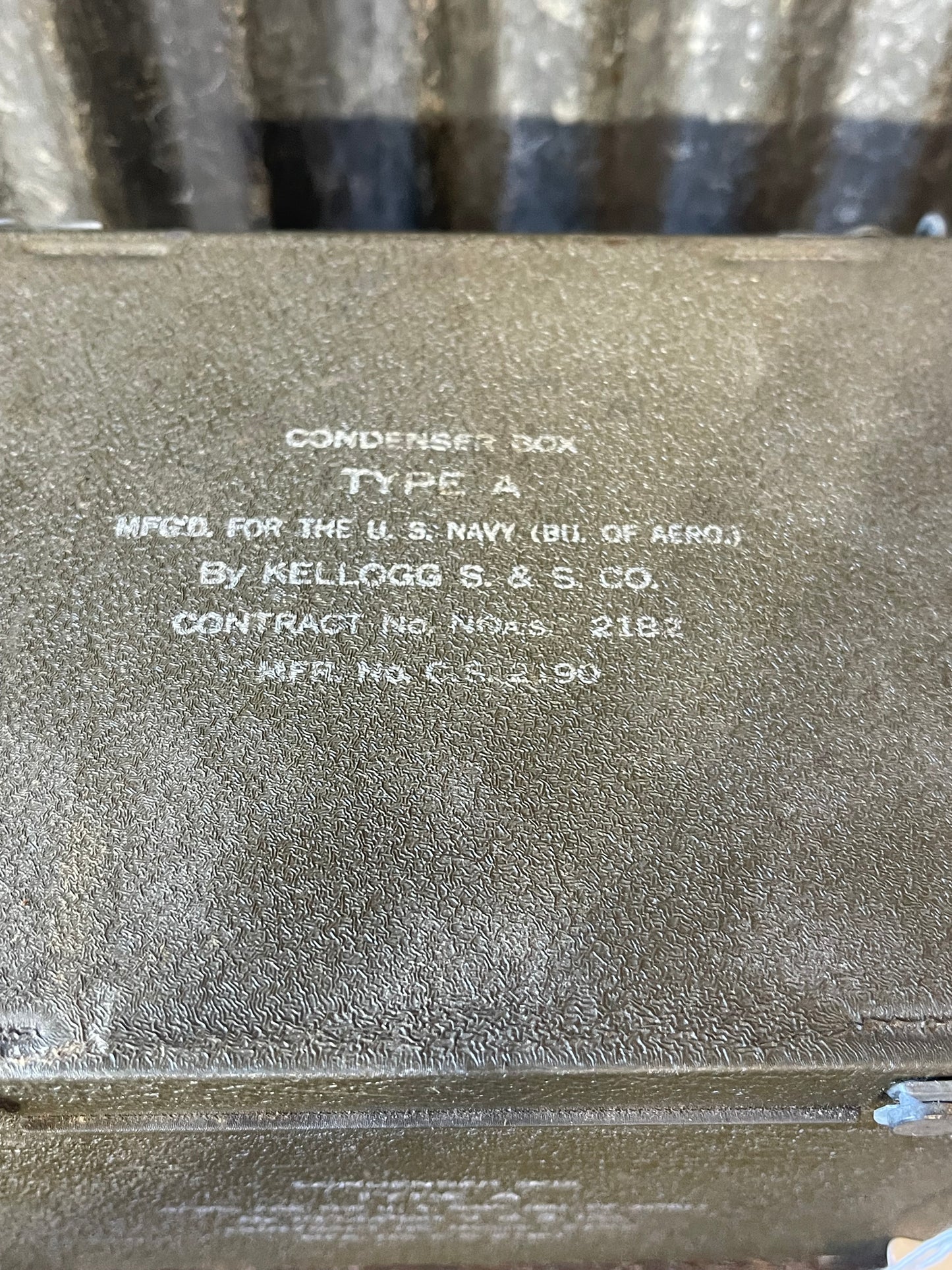 WWII U.S. Navy Condenser Box Type A – Kellogg Switchboard & Supply Co. – Aircraft Radar Component