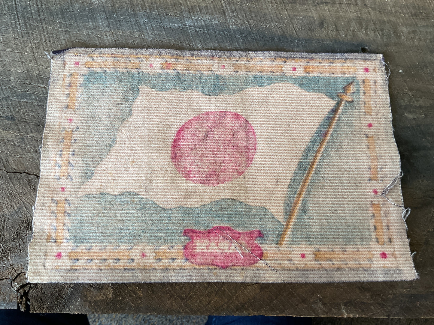 WWI Tobacco Felt Flag (approx 9x6)
