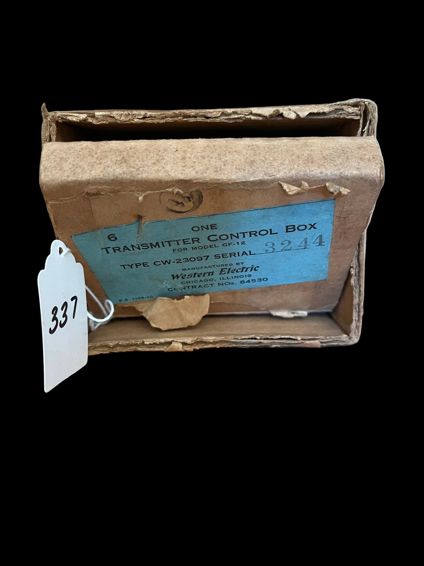 WWII U.S. Navy Transmitter Control Box CW-23097 – NOS in Original Box – Western Electric (1941)