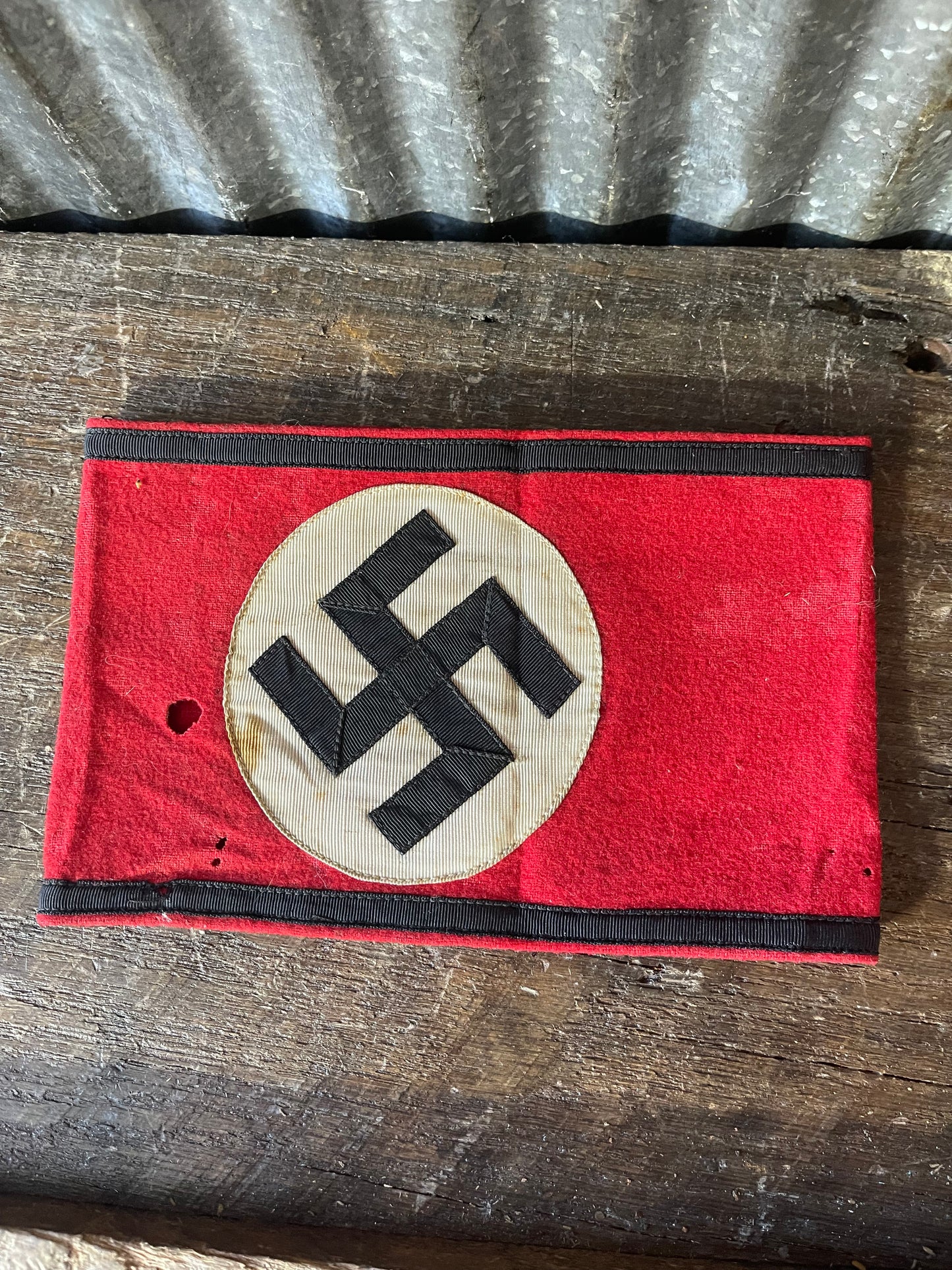 WWII German SS Wool Armband – RZM Tagged – Original Period Example