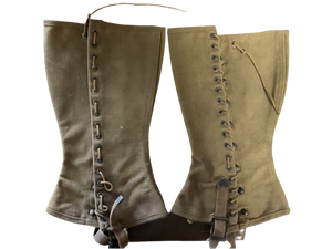 WWI-Early WWII Military Canvas Puttee (Leg Wrap/ Gaiter)