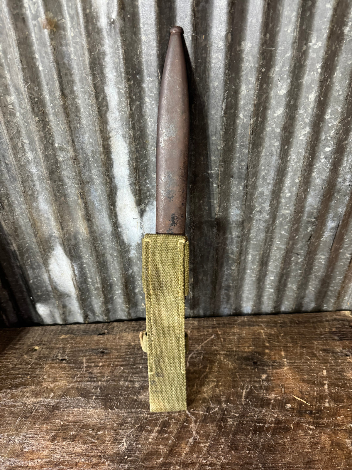 WWII German K98 Mauser Bayonet by Mundlos with Steel Scabbard & Web Frog