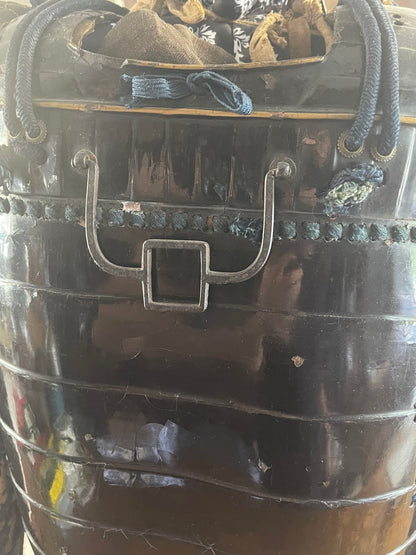 Original Japanese Samurai Armor with Maru ni Daki Omodaka Clan Crest