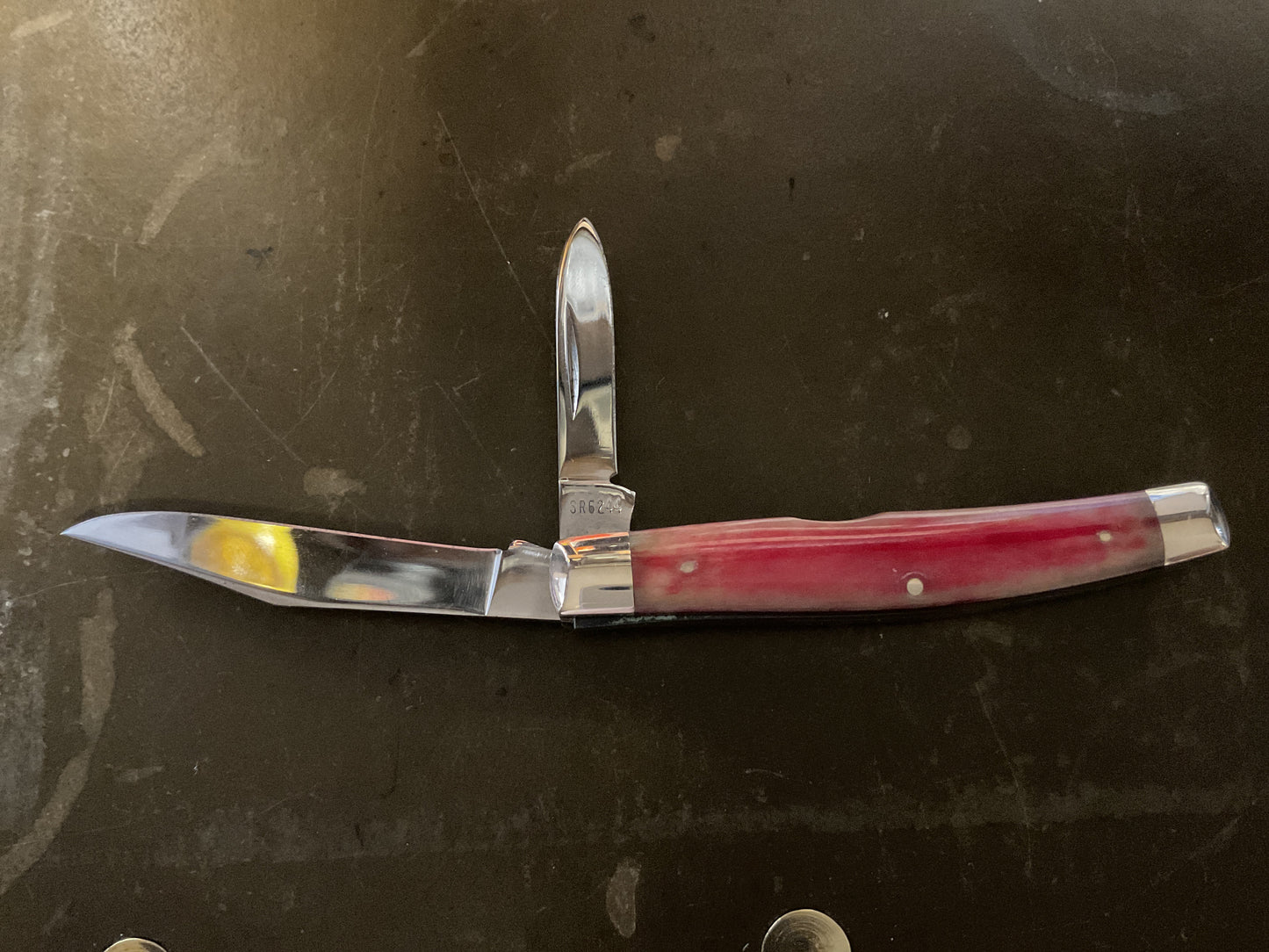Vintage Case XX USA SR6244 Red Bone Jack Knife (C.1980)