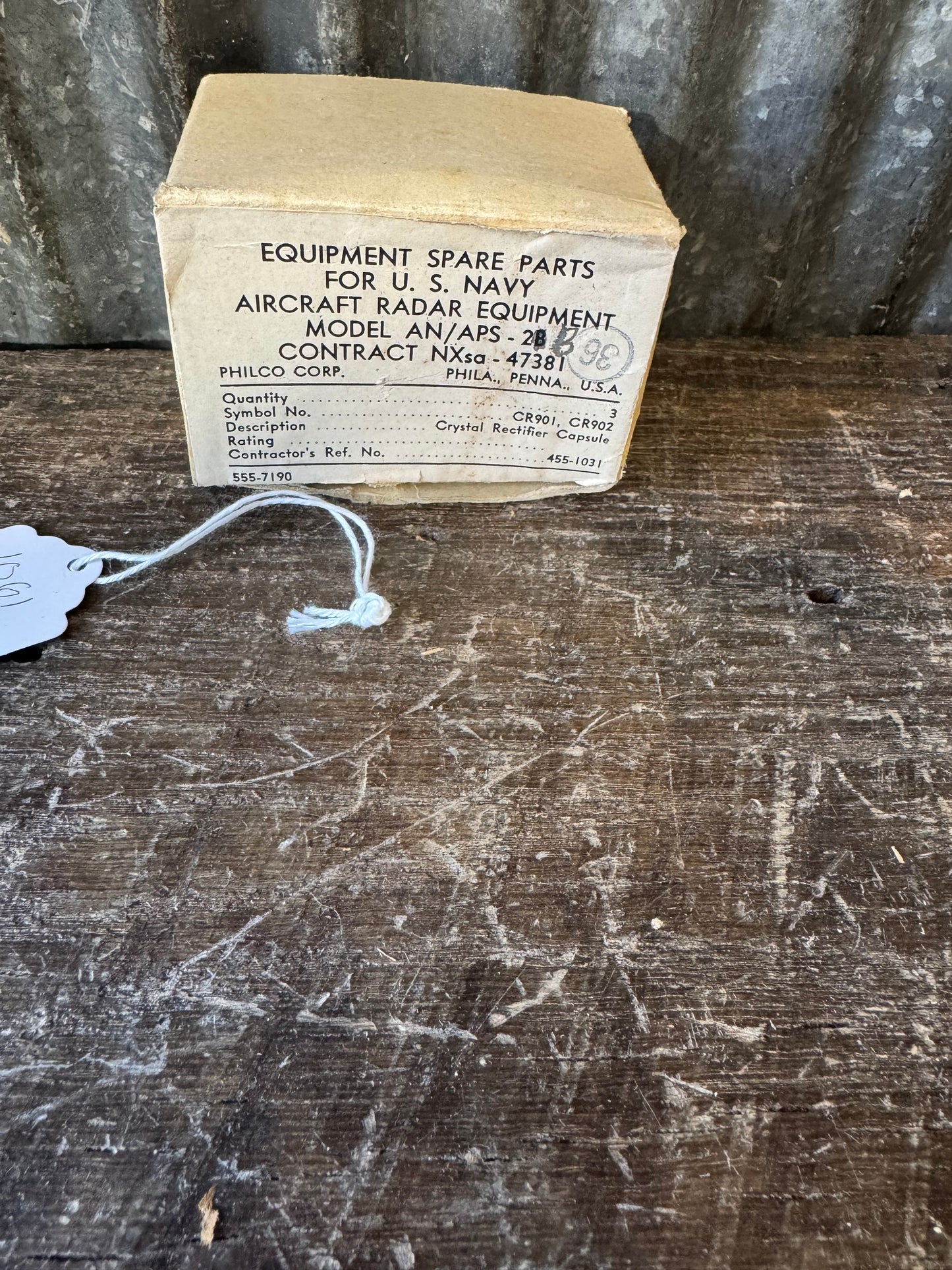NOS U.S. Navy AN/APS-2B Radar Crystal Rectifier Capsules CR901 CR902 Sylvania CHS-1N21 Set